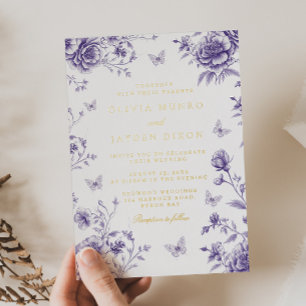 Purple & Gold Enchanted Floral Vintage Wedding