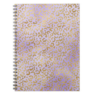 Purple Gold Glam Leopard Print              Notebook