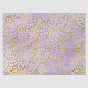 Purple Gold Glam Leopard Print    Tissue Paper