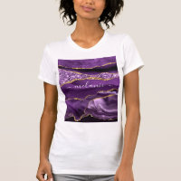 Purple Gold Glitter Custom Your Name T-Shirt
