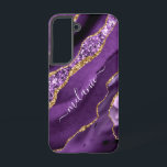 Purple Gold Glitter Gift Your Name Personalised Samsung Galaxy Case<br><div class="desc">Samsung Galaxy Cases or iPhone Cases with Agate Purple Violet Gold Glitter Geode Custom Name Sparkle Marble Personalised Birthday - Anniversary or Wedding Gift / Suppliest - Add Your Name - Text or Remove - Make Your Special Gift - Resize and move or remove and add text / elements with...</div>