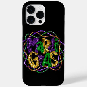 PURPLE GOLD GREEN MARDI GRAS BEADS Case-Mate iPhone 14 PRO MAX CASE