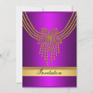 Purple Gold Invitation Any Party Purple Gold