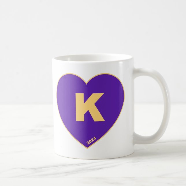 Purple & Gold K-Heart Mug (Right)