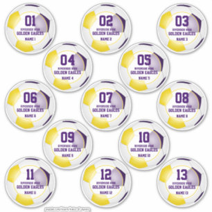purple gold kids soccer team colours 13 custom