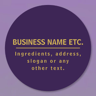Purple & Gold Multi-Purpose Classic Round Sticker