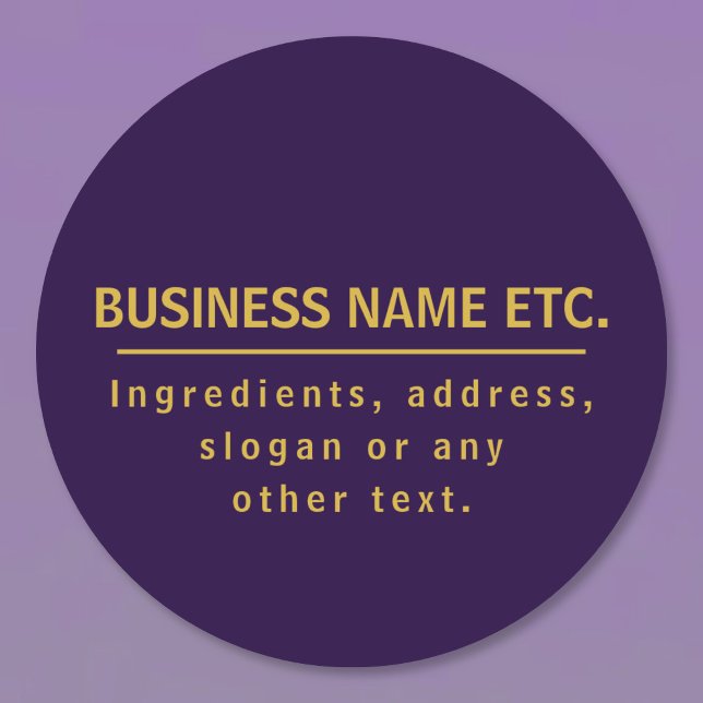 Purple & Gold Multi-Purpose Classic Round Sticker (Creator Uploaded)
