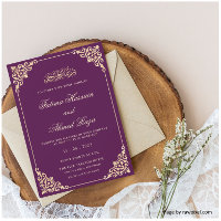 Purple Gold Nikah Islamic Muslim Wedding