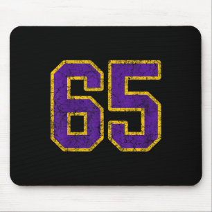 Purple Gold Number 65 Jersey Player Uniform #65 Ng Mouse Pad
