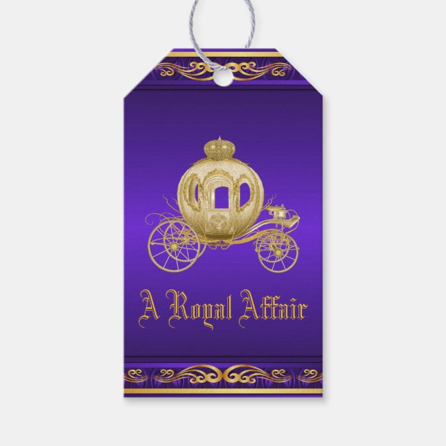 Purple Gold Ptincess Gift Tags (Front)