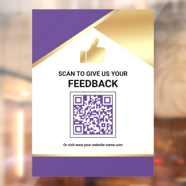 Purple Gold QR Code Customer Feedback Review (Sheet 2)