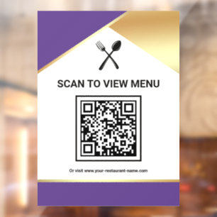 Purple Gold Restaurant Digital QR Code Menu