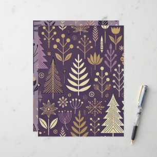 Purple & Gold Scandinavian Nature Scrapbook