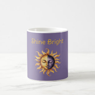Purple Gold Shine Bright Sun Coffee Mug