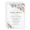 Purple Gold Sparkle Floral Couples Shower Invite