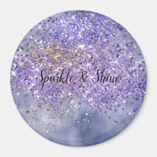 Purple Gold Sparkle Magnet