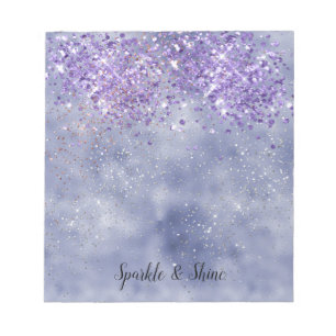 Purple Gold Sparkle Notepad
