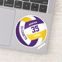 purple gold team colours girls boys volleyball