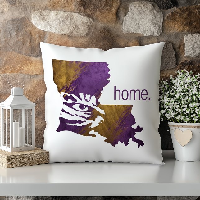 Purple Gold Tiger Eye Louisiana State Cushion (Creator Uploaded)