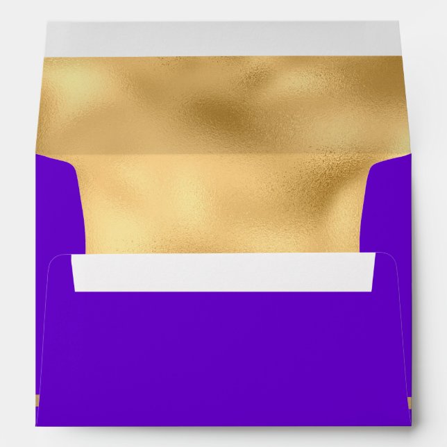 Purple & Gold Wedding Envelope (Back (Bottom))