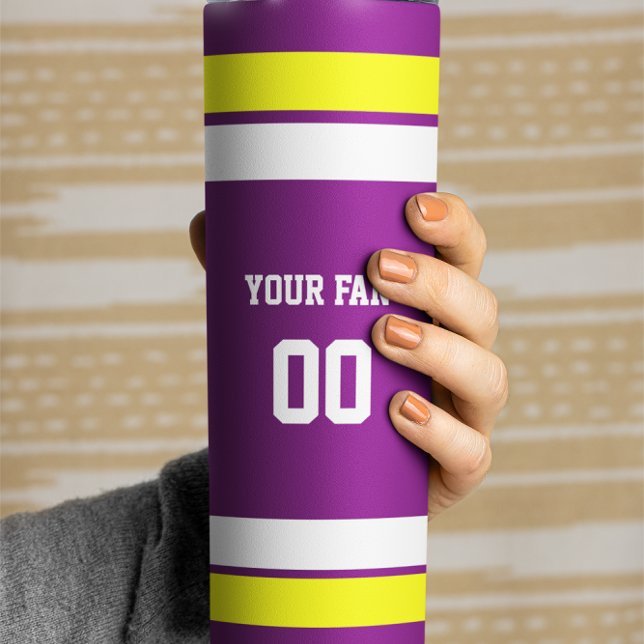 Purple Gold White Team Thermal Tumbler (Creator Uploaded)