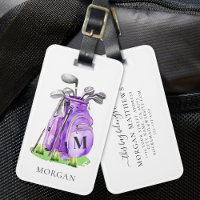 Purple Golf Monogram