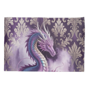 Purple Gothic Dragon Birthday Party  Pillowcase