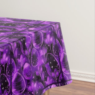 Purple Gothic Easter Pattern Tablecloth