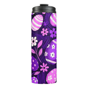 Purple Gothic Easter Pattern Thermal Tumbler