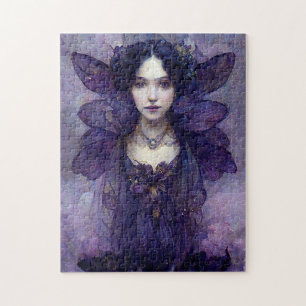 Purple Gothic Fairy Fantasy Art Jigsaw Puzzle