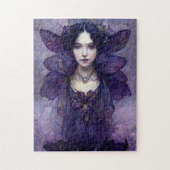 Purple Gothic Fairy Fantasy Art Jigsaw Puzzle (Vertical)