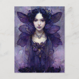 Purple Gothic Fairy Fantasy Art Postcard