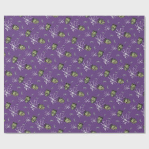 💜 Purple Gothic Halloween Wrapping 🎃🕸️ Paper