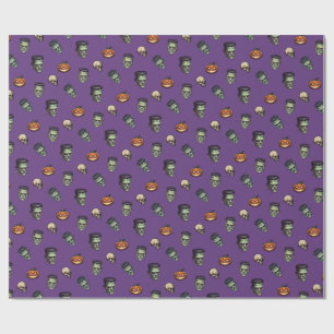 💜 Purple Gothic Halloween Wrapping 🎃🕸️ Paper