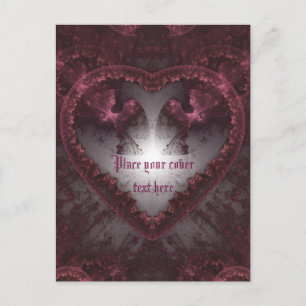 Purple Gothic Heart 001 Postcard