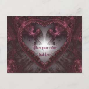 Purple Gothic Heart 001 Postcard