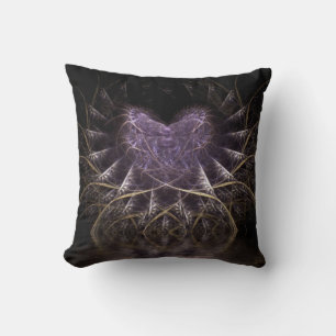 Purple Gothic Heart Cushion Pillow