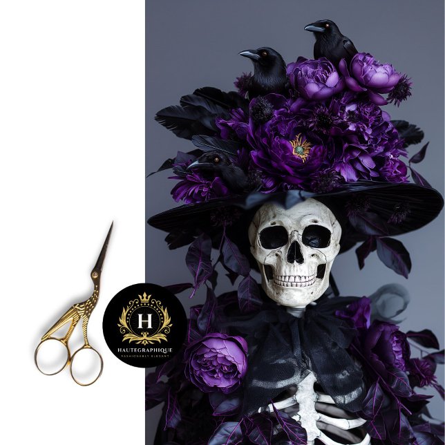 Purple Gothic Raven Skeleton Skull Decoupage  Tissue Paper (Creator Uploaded)