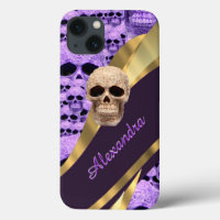 Purple gothic skull personalised