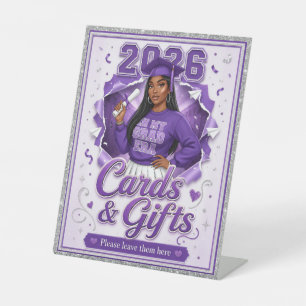 Purple Grad Era Cards and Gifts 2026 Sign