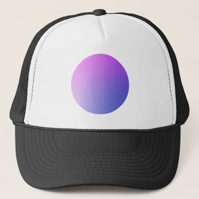 Purple Gradient Circle Vignette Abstract Design Trucker Hat (Front)