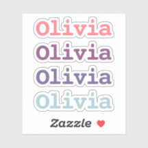Purple Gradient Colours Kids Name Cut Out