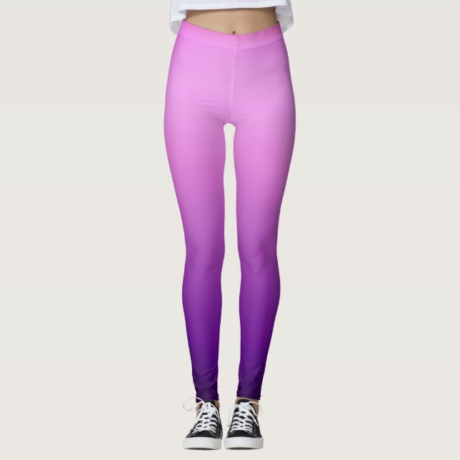 Purple Gradient Custom Leggings (Front)