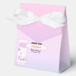 Purple Gradient Cute Eyeball Text Baby Shower Favour Box