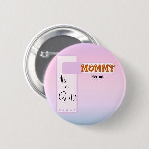 Purple Gradient Cute Eyeball Text Mummy-to-be 6 Cm Round Badge