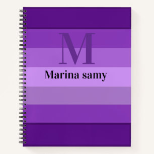 purple gradient personalised notebook