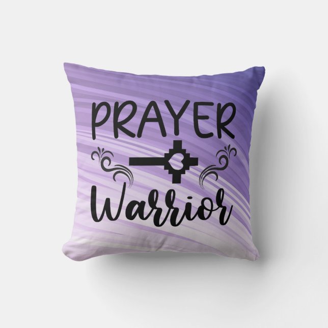 Purple Gradient Prayer Warrior Cushion (Front)