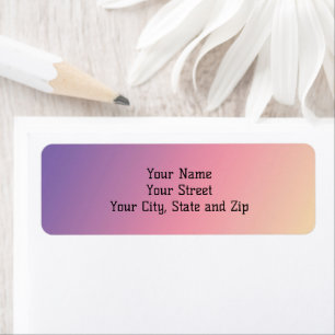 Purple Gradient Return Address Label