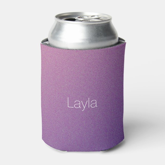 Purple Gradient Shimmer Personalised Can Cooler (Can Front)