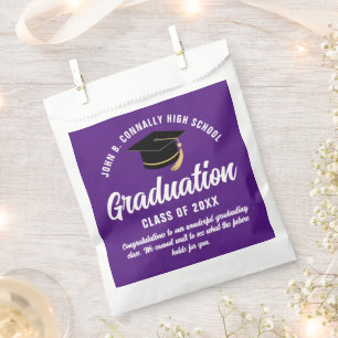 Purple Graduate Modern 2025 Custom Graduation Favour Bag